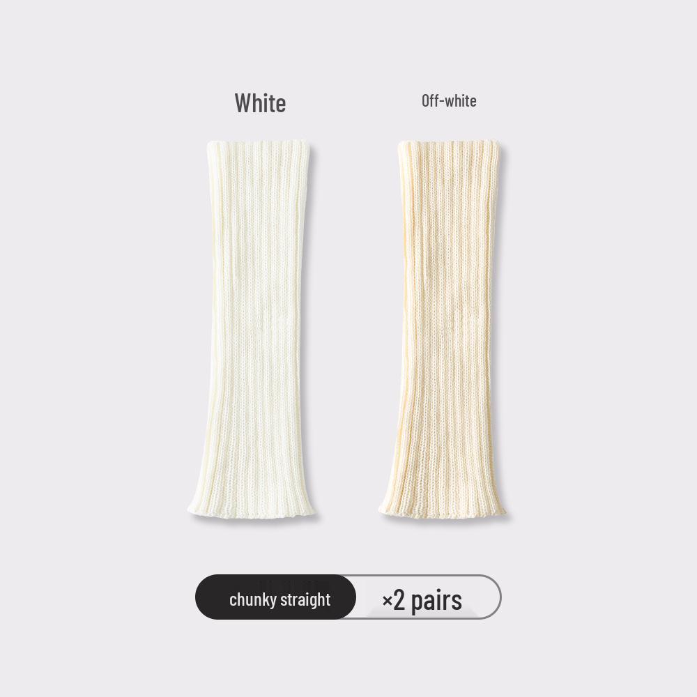 Trendy Y2K Knit Leg Warmers: Women's College Style Calf Socks, Cozy Scrunch Socks, and Warm Sleeves for Autumn/Winter