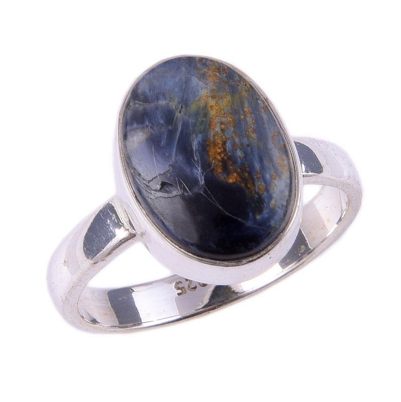 Natural Pietersite Gemstone Handmade 925 Solid Sterling Silver Ring Size 6 e9H50