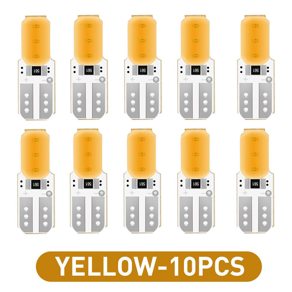 

10X Автомобильная светодиодная лампа 24 В, белая сигнальная лампа, плафон для чтения номерного знака, подсветка салона автомобиля, универсальные аксессуары для салона автомобиля жёлтый