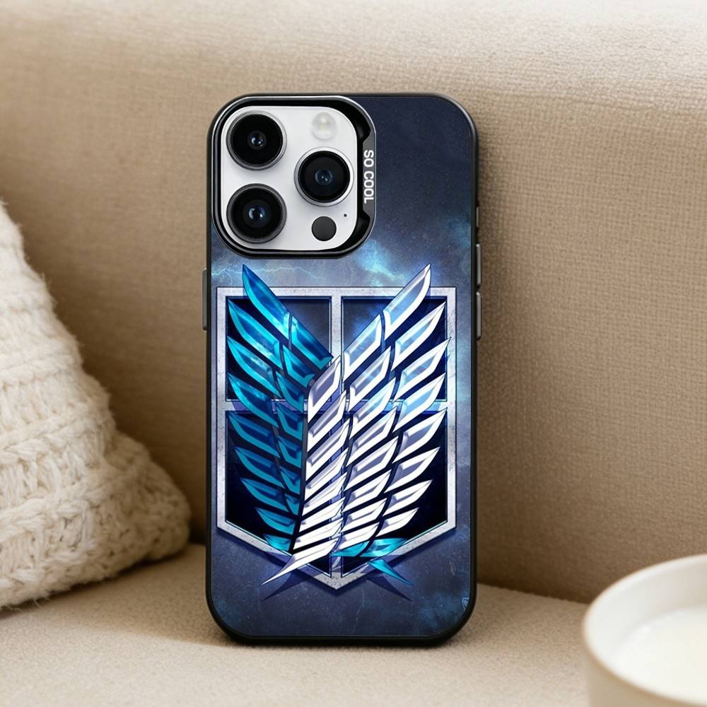 Attack On Titan Phone Case For iPhone 16,15,14,13,12,17,Pro,MAX Black Matte Shockproof Cover