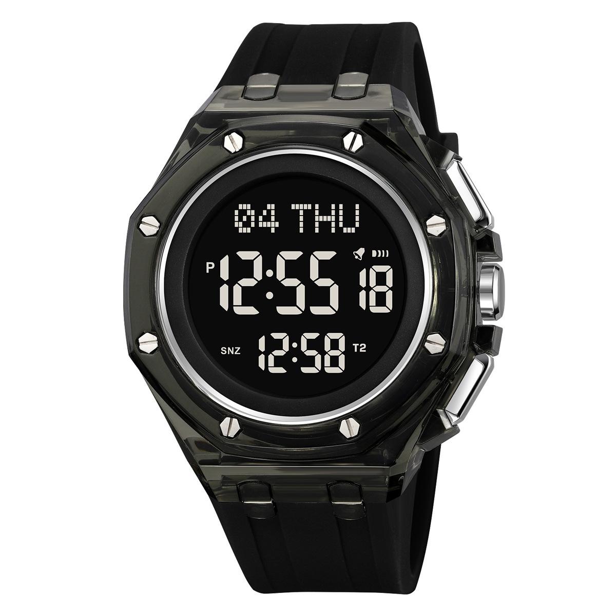 

Модные прозрачные часы электронные мужские многофункциональные водонепроницаемые электронные часы для активного отдыха студенческие часы