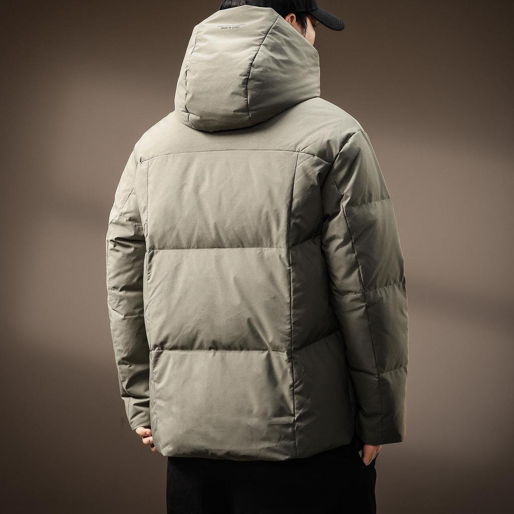 Herren Winterjacke mit hoher Dichte, winddicht, weiße Entendaune - Einfache, warme und stilvolle Kälteschutz-Oberbekleidung