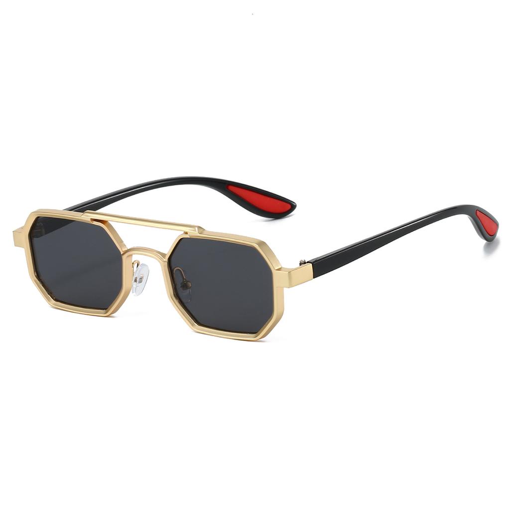 Vintage Polygon Sunglasses Men New Chic Hip-hop Outdoor Decor Shades Women Trendy Brand Design Double Bridge Sun Glasses