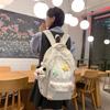 Colorful Embroidery Student Schoolbag Women's Large Capacity Backpack Campus Girls Backpack