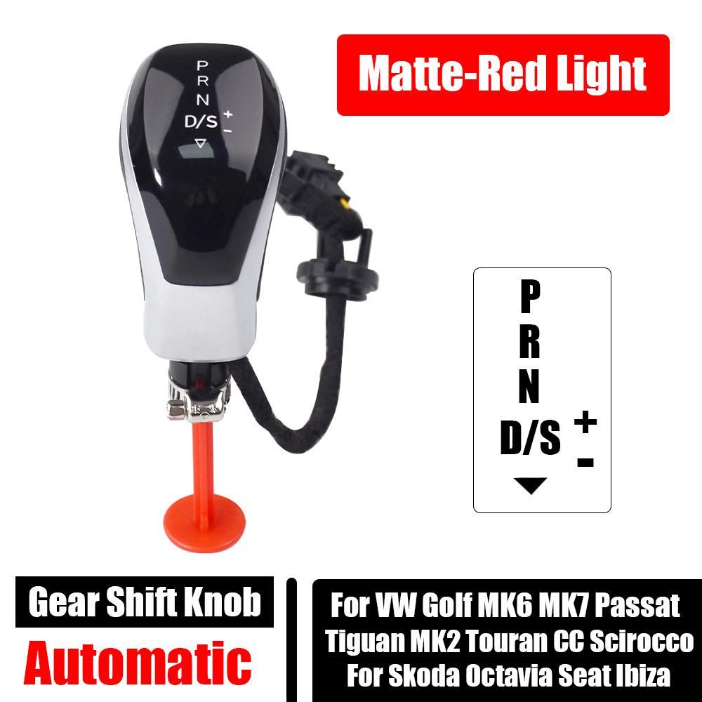 Electronic Shift Handle LED Gear Shift Knob for Golf MK6 MK7 Passat B7 B8 Tiguan MK2 Skoda Octavia Seat Alcantara White Light