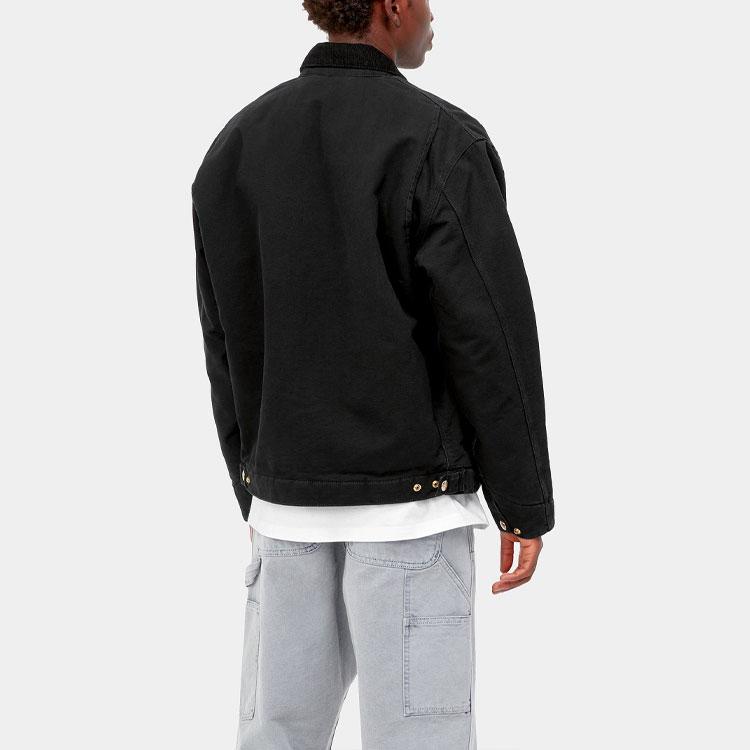 Carhartt WIP OG Detroit Aged Canvas Jacket Black/Black Men Streetwear I027358-00E-3K