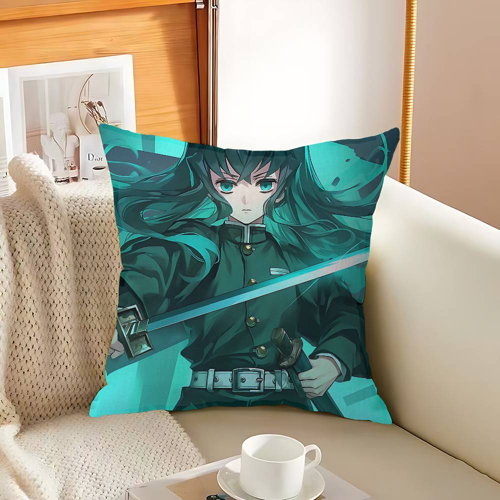 Muichiro Tokito Anime Cushion Cover Pillow Cover Decor Pillowcase Printed Cushion Case For Couch