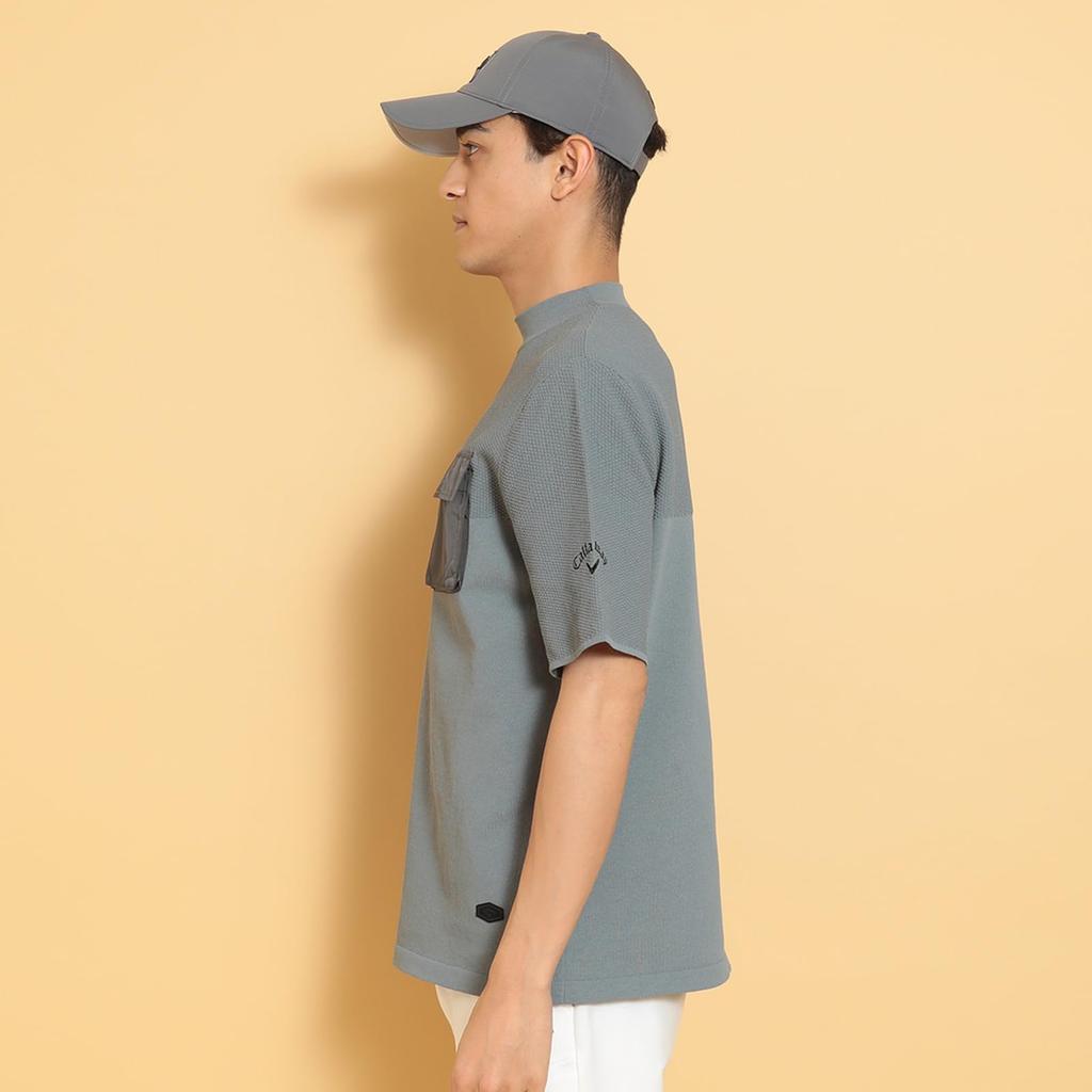 Short Sleeve Knit Mock Neck Shirt Golf C25134103 M [Callaway] Men's (Oversized Silhouette) / / 1021_Gray