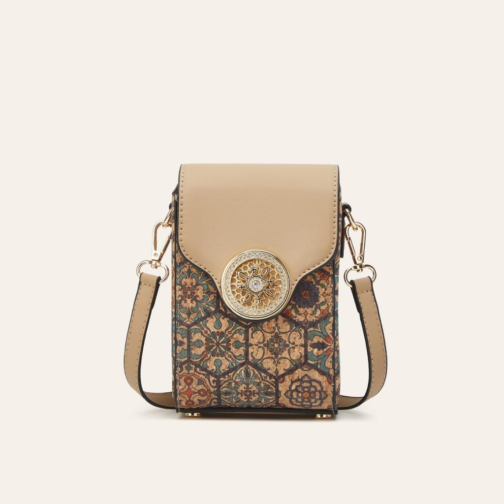 New ethnic style cork bark mobile phone bag shoulder messenger bag time running bag