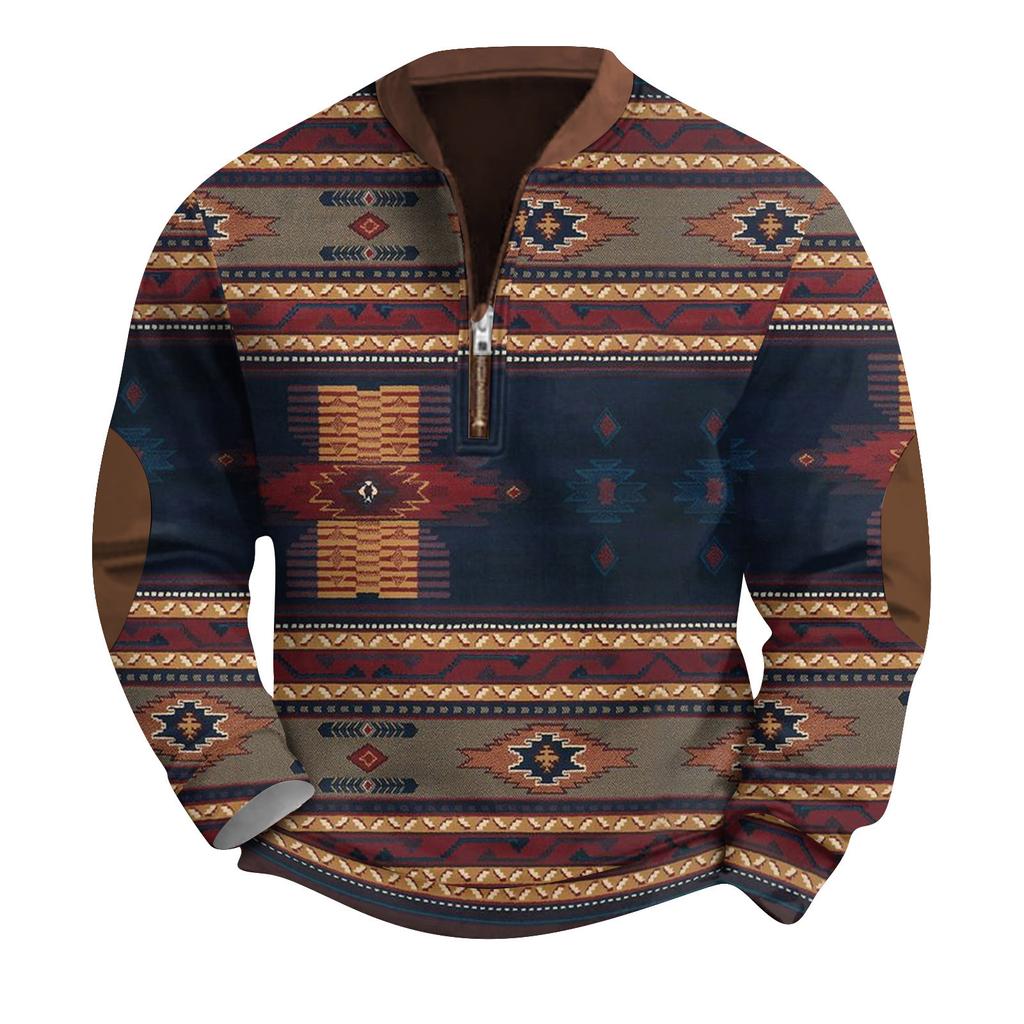 Genser med Retro Casual Gradient-trykt for menn