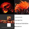 Flame Pillar Kyojuro Double Head Glowing Anime Figure Sculpture from Demon Slayer