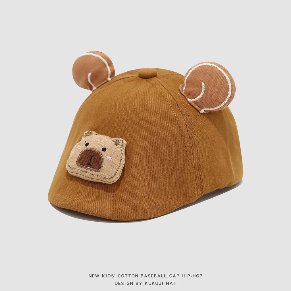 Korean Style Cartoon Bear Sun Protection Beret for Kids - Toddler Newsboy Cap