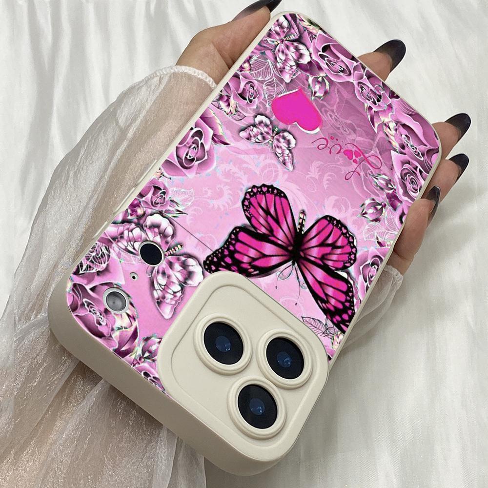 M307 Butterfly Heart Art Cute Design Angel Eyes Soft Phone Cases for iPhone Samsung Galaxy Xiaomi Rdemi Huawei Honor Infinix Realme OPPO All Model