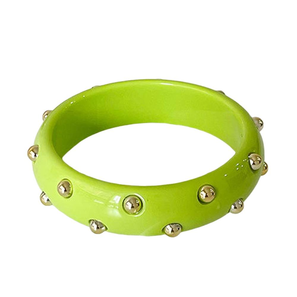 Punk Style Resin Bangle Vintage Wide Bangle Trendy Acrylic Bracelet  Women Accessories
