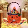 Soft Pumpkin Design Halloween Candy Bag Home Organization Collectible Bag for Spooky Season Treats