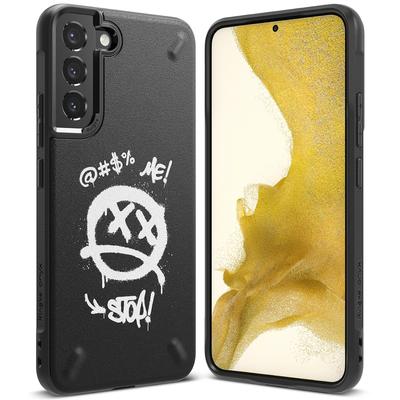 Durable Galaxy S22 Onyx Design Graffiti Black Case