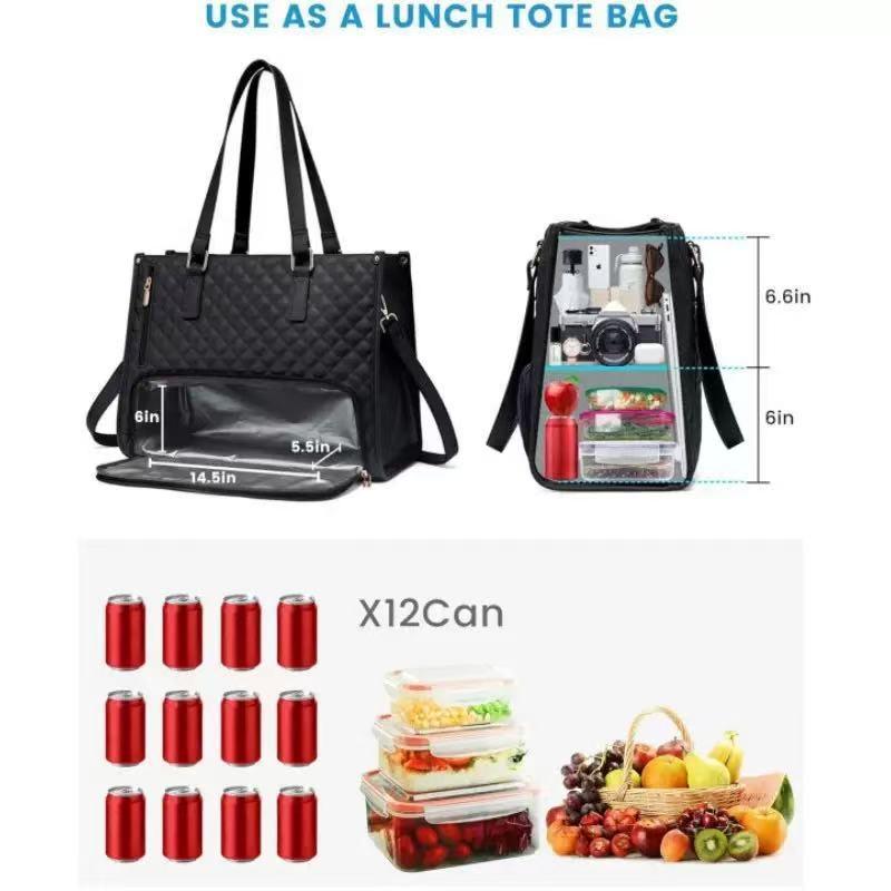 New Arrival: Insulated Lunch Bag - Large Capacity, Two-in-One Tote for Office Workers