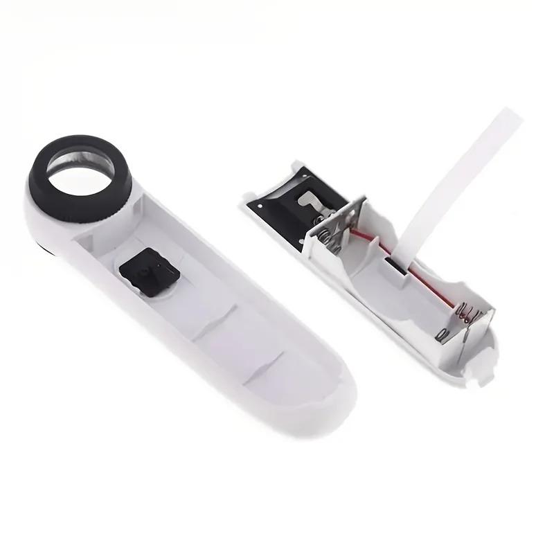 40X Handheld Magnifier With Two LED Lights For Jewelry Identification Diamond Jade HD Magnifying Glass