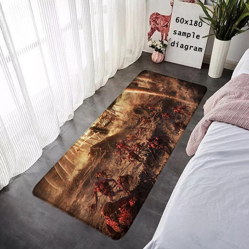 Door Mats Interior Foot Rug Attack on Titan Welcome Floor Mat for Entryway Soft Hallway Carpet Kitchen Rugs Fluffy Home Decor