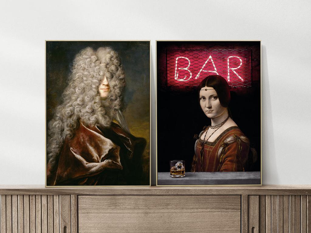 Set of Two Posters Portraits Painting