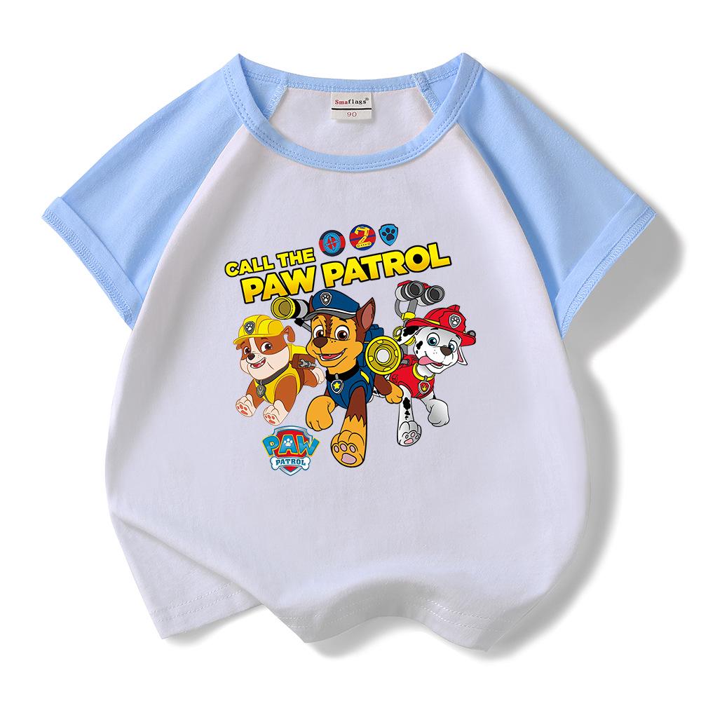 Paw Patrol Kids' Cotton T-Shirt & Shorts Set - Summer Style Boys' Casual Outfit