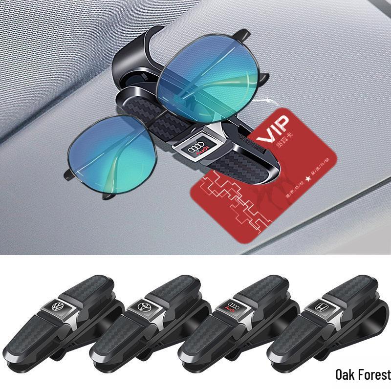 Multi-Functional Car Sunglasses Holder & Sun Visor Clip