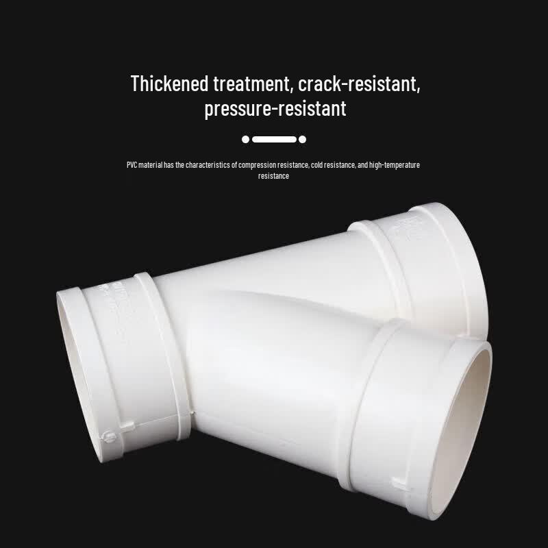 Saizesi PVC 45-Degree Drainage Y-Connector