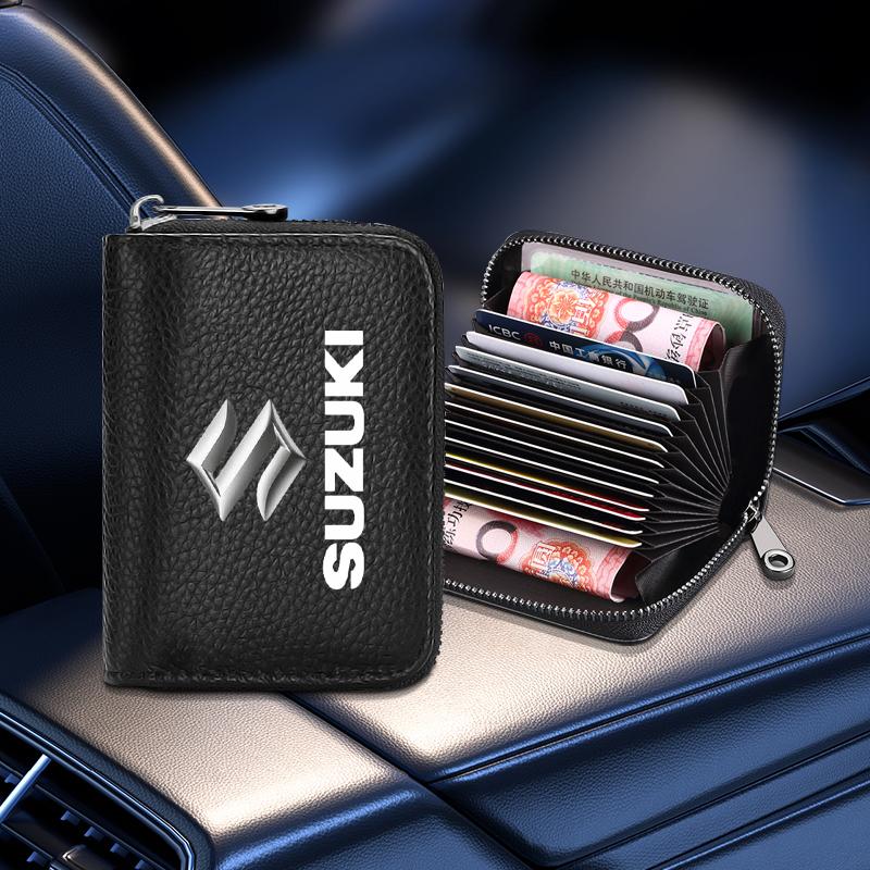 Echtes Leder Auto Führerschein, Personalausweis, Bankkartenetui Für Suzuki GSR GSR750 GSR600 SV 650 Swift Jimny Grand Vitara Samurai Spacia Liana