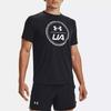 Under Armour Solid Logo Breathable Crew Neck Short Sleeve T-Shirt Men tops Black 1364874-001