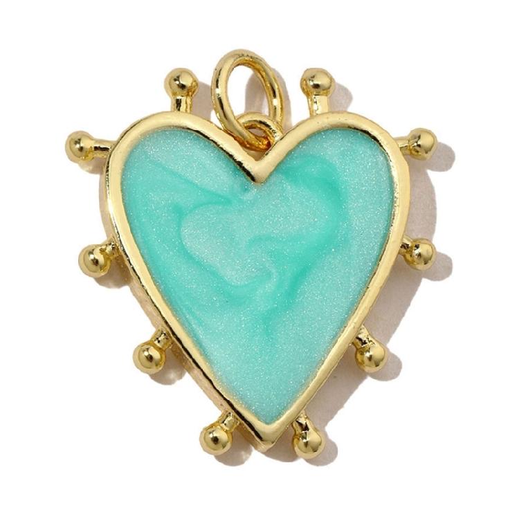 Pack of 3 Heart/Horseshoe/Dices Poker Card Pendants Accessories for Necklace and Earrings Copper Jewelry Components