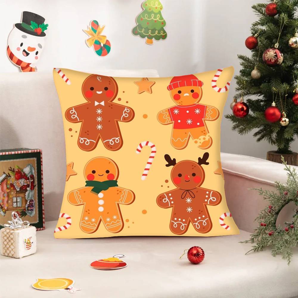 Pierniczkowy ludzik Boże Narodzenie Poszewki na poduszki pokrowce na poduszki sofy do salonu wystrój domu prezenty