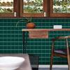 10Pcs European Square Kitchen Wallpaper Solid Color Waterproof Wall Stickers Self-adhesive Oil-proof Thickened Tile Stickers