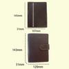 Portable Retro Brown Loose-leaf Notebook A7 DIY Scrapbook Travel Journal PU Leather Notepad Student Use