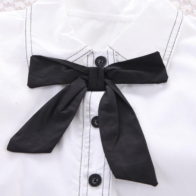 Dívčí sada pro miminka, letní oblečení, nový top s mašlí + kraťasy, 2dílná sada pro děti, oblečení pro dívky