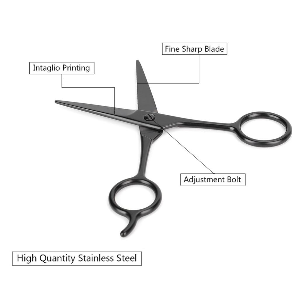 Edelstahl Gesichtshaar Schere Professionelle Kleine Schere Augenbrauen Schere Präzises Trimmen Schwarze Farbe Haarschnitt Trimmwerkzeug