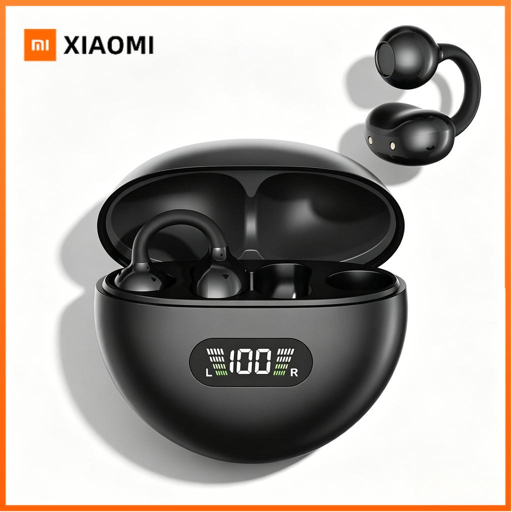 Xiaomi Digital Display Ear Clip Headphones Wireless Bone Conduction Bluetooth 5.4 Earbuds Comfortable Waterproof Sport Headsets