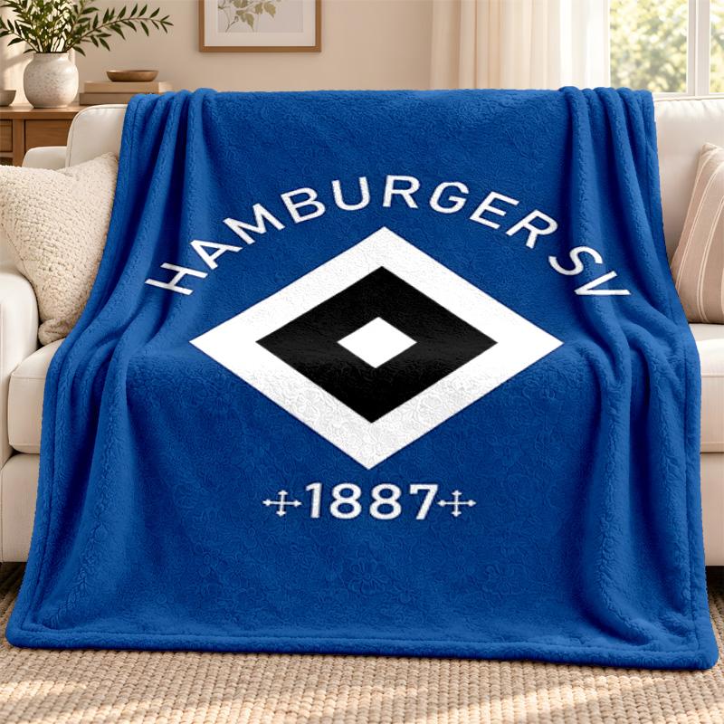 Hamburger SV Decke Flanelldecke Weiche Gemütliche Plüschdecke für Sofa Bett Leichte Heimdekoration Outdoor Camping