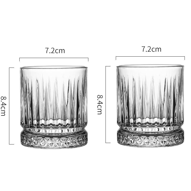 

2pcs set Whiskey Cup Set Transparent Crystal Diamond Painting Glass Cup Gift Spirits Wine Glass Cocktail Scotch Drinking Glasses 2pcs