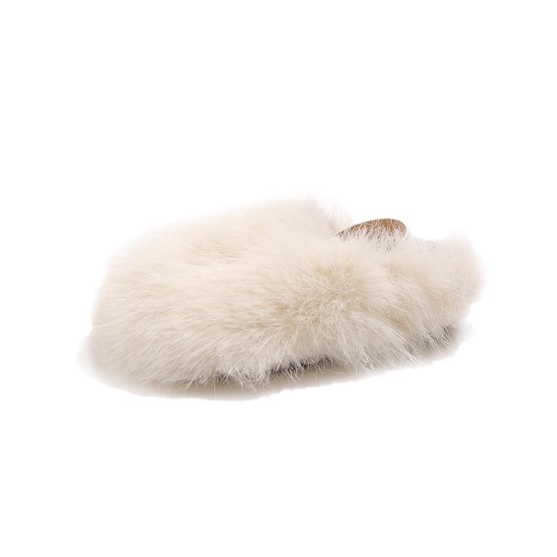 Детские закрытые тапочки Birkenstock из пушистого велюра - Коллекция ОсеньЗима 2025 Size 23 insole 145cm грязно-белый 1540₽