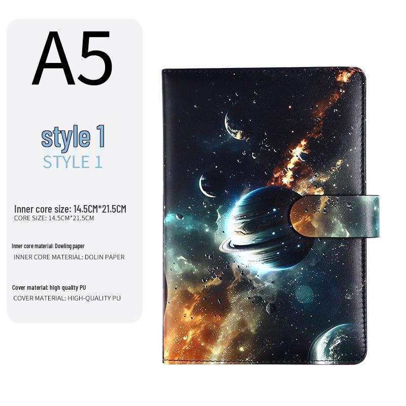 Premium A5 Interstellar Notebook: Creative Color Printing, Ideal for Notes & Records, Single Piece Order Available, Popular In Foreign Markets