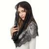 Elegant Vintage-Inspired Lace Mantilla Veil , Intricate Floral Design, Ideal for  Weddings, and Formal Events, Wedding Accessory