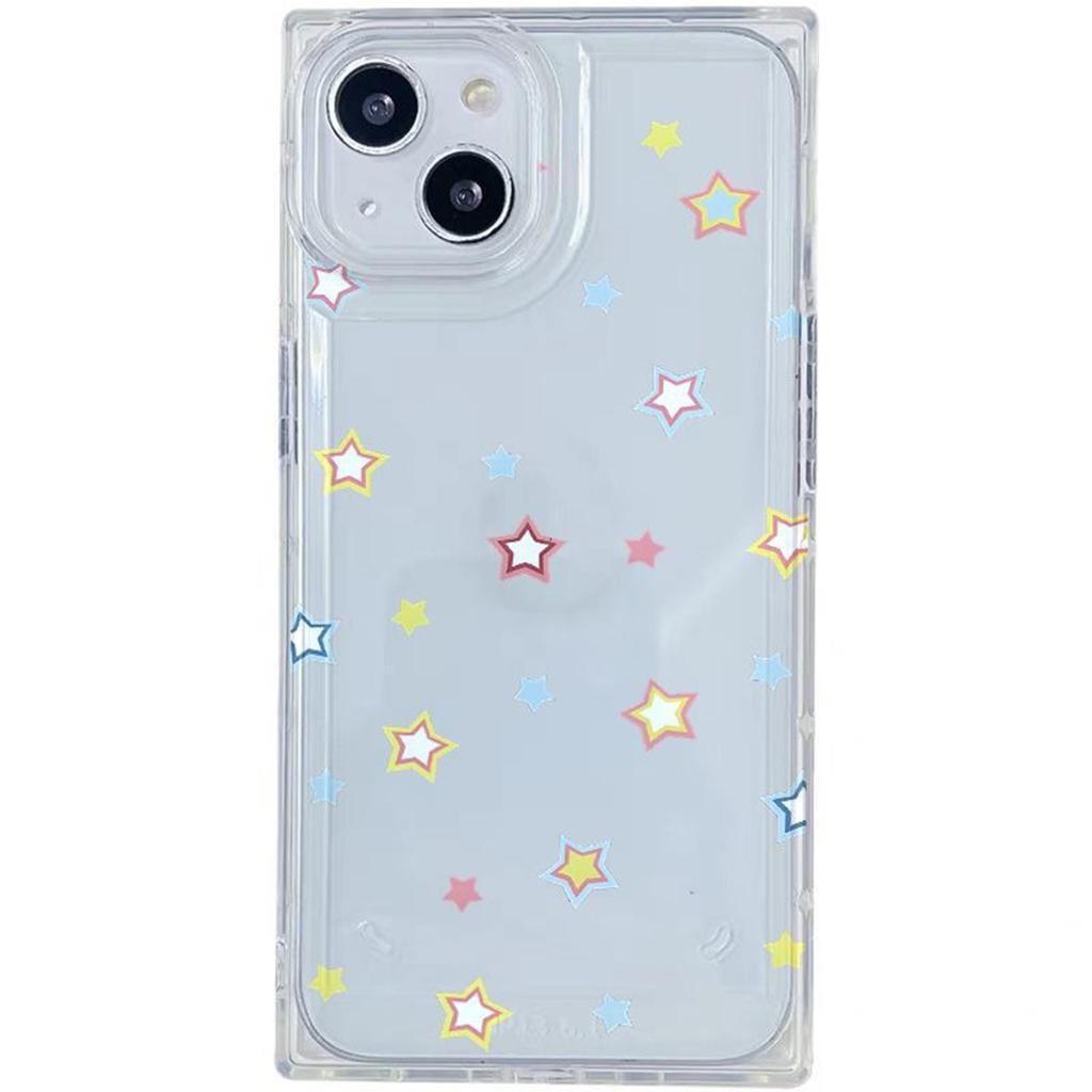 Eis Kristall Würfel Transparent Handyhülle Quadratische Handy Schutzhülle für IPhone13 Einfache Damenmode Handyhülle