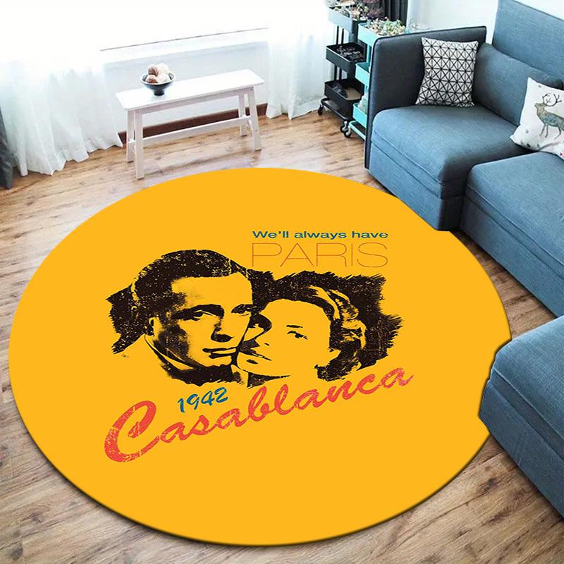 Tappeto Rotondo Area Tappeto Cancello di Attraversamento Vortex, Tappeto per Soggiorno Camera da Letto Divano Stanza dei Giochi Decorazione, Tappetino Antiscivolo