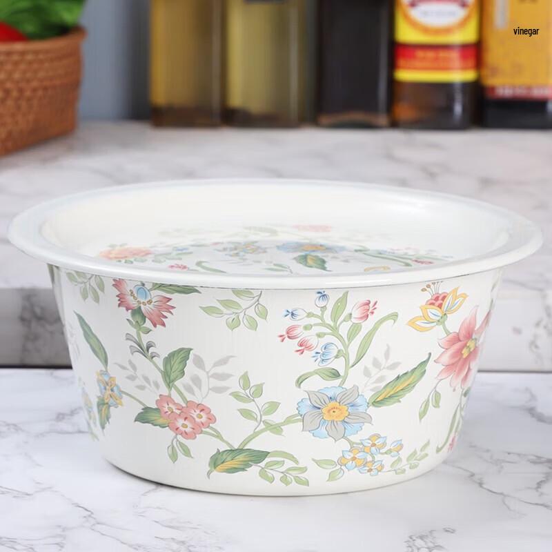 Ning Zhao 22cm Enamel Multi-purpose Bowl with Lid