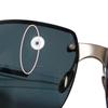 Used PRADA sunglasses silver clear navy half rim ladies men unisex unisex