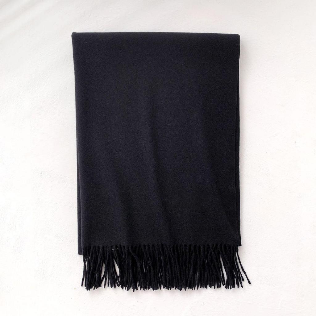 Luxury Unisex Scarf: Autumn/Winter Thickened Solid Color Cashmere-Feel Shawl