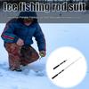 51/60/80/100CM Winter Shrimp Ice Fishing Rod Portable Winter Fishing Rod Carbon Fiber River Shrimp Carp Fishing Pole Rod Tackle