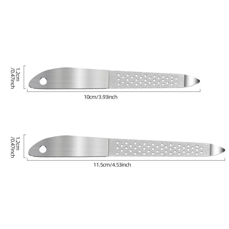 Silver Hollow Out Nail Art Professional Nail File Metal Nail File Double Sided High Quality Nail File Manicure Pedicure Tool