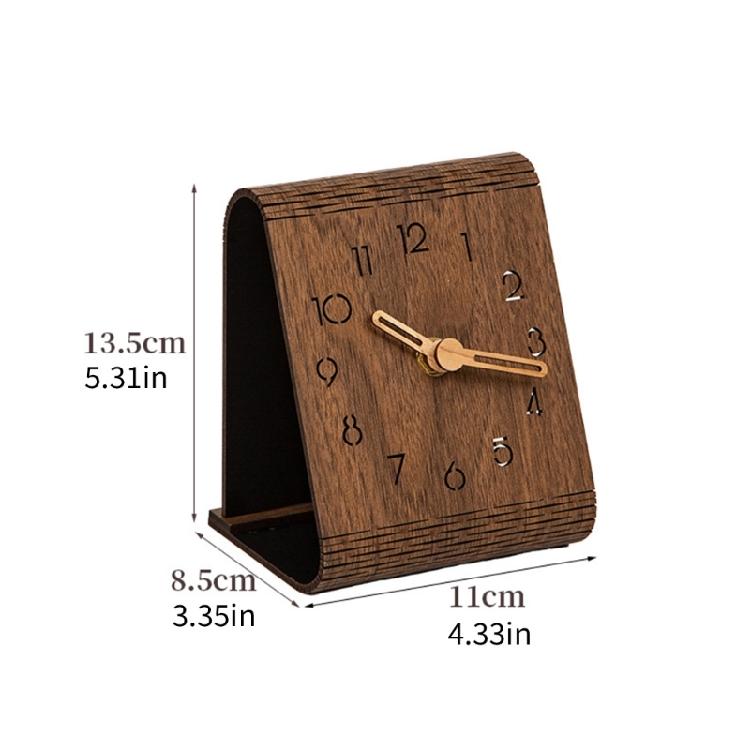 Battery Operated Desk Clocks Silents No Ticking Analog Small Clock Decorative Tabletop Clock for Bedside Bedroom Kitchen