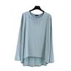 Women's Loose Modal Cotton Long Sleeve Top - Spring/Summer Plus Size Lightweight Slimming Round Neck Solid Color Base Layer.